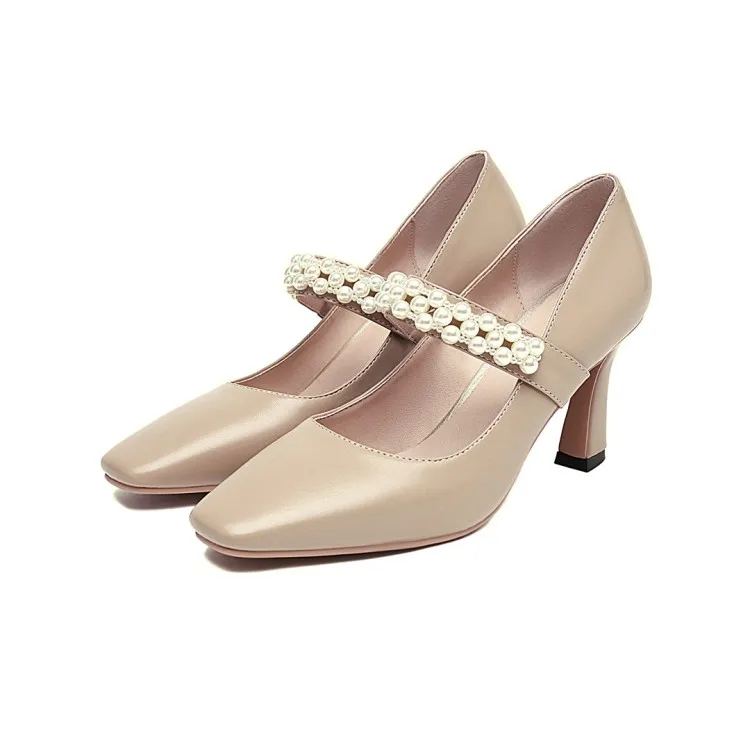 

Большие размеры; Тонкие туфли с квадратным носком; Женская обувь на высоком каблуке; Женские туфли-лодочки