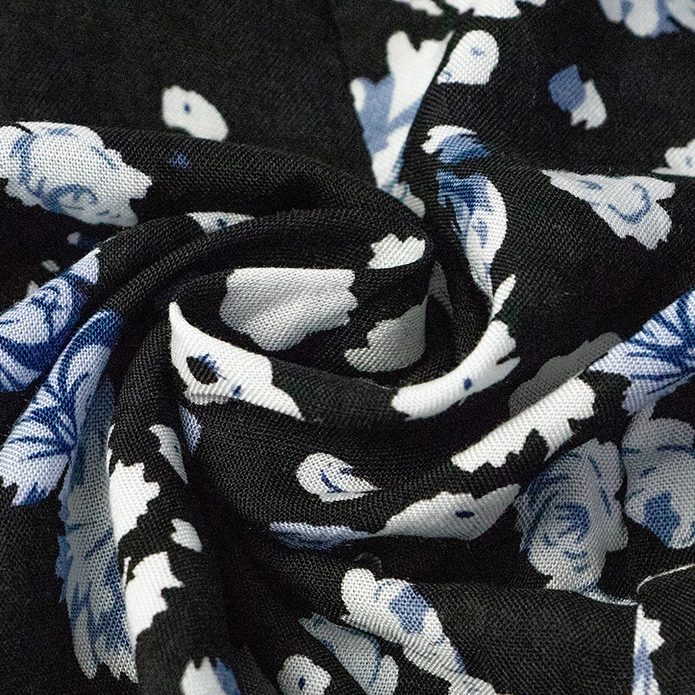 

Womens Shorts High Waist Summer Floral Drawstring Mini Short Casual Loose Black Wide Leg Hot Women Clothing 2020 Fashion