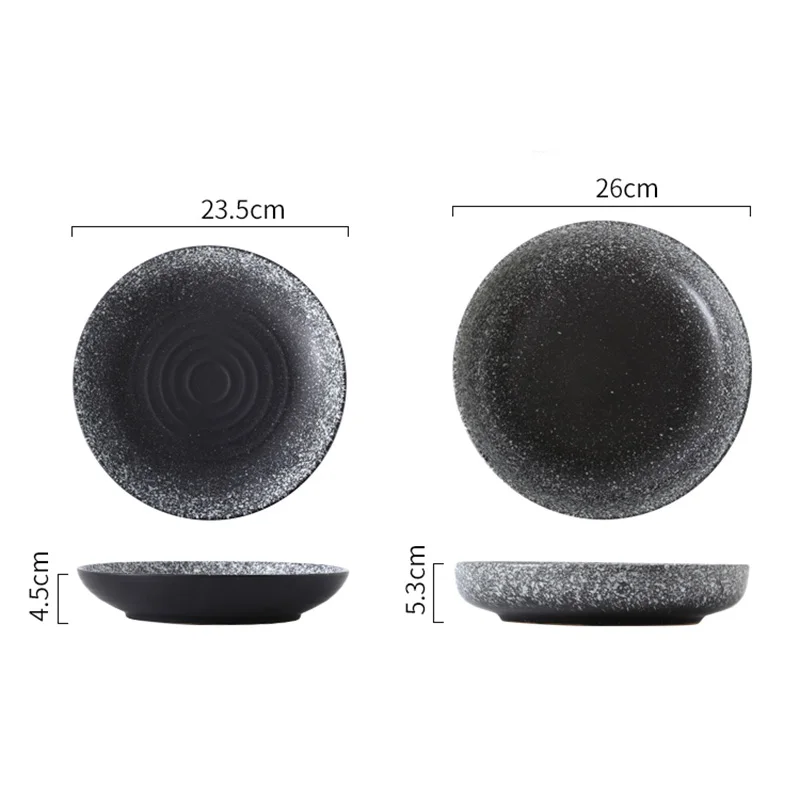 Глубокие круглые тарелки FANCITY керамические домашняя посуда из фарфора в стиле