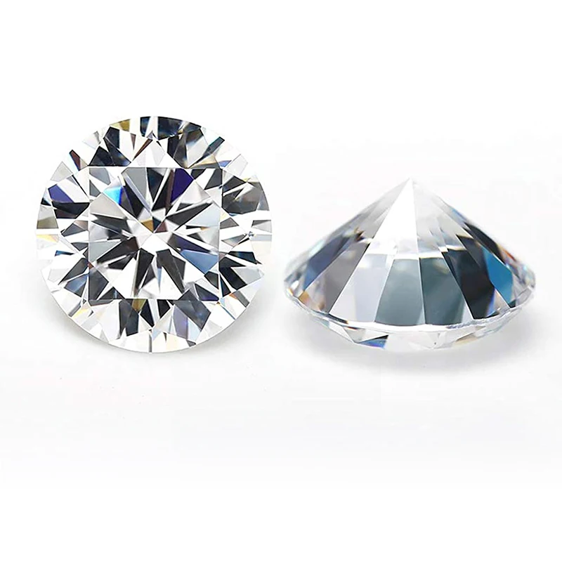 Муассанит DF бесцветный имитация алмаза Свободный Камень круглый бриллиант
