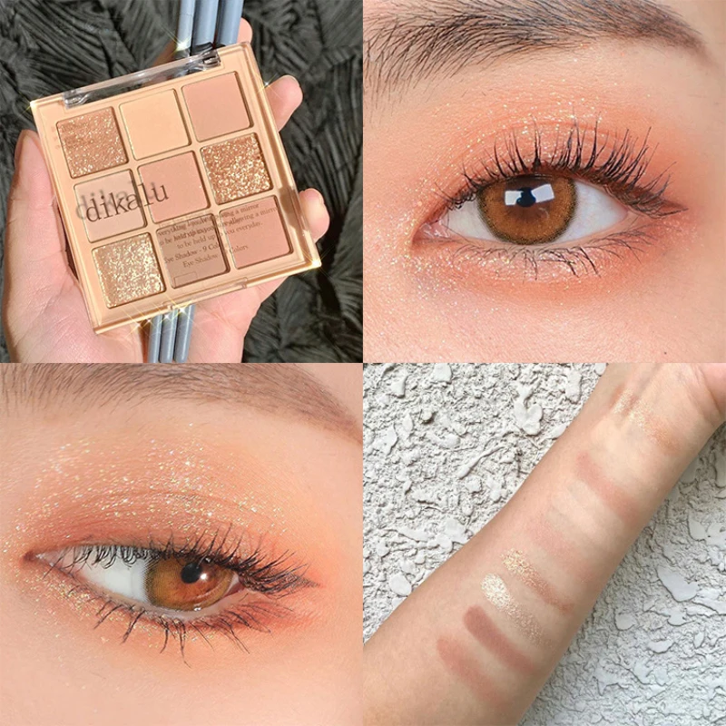 Fashion Milk Tea Eyeshadow Palette Matte Oogschaduw Glitter Fine Silky Powder Naakt Make Strong Adhesion |