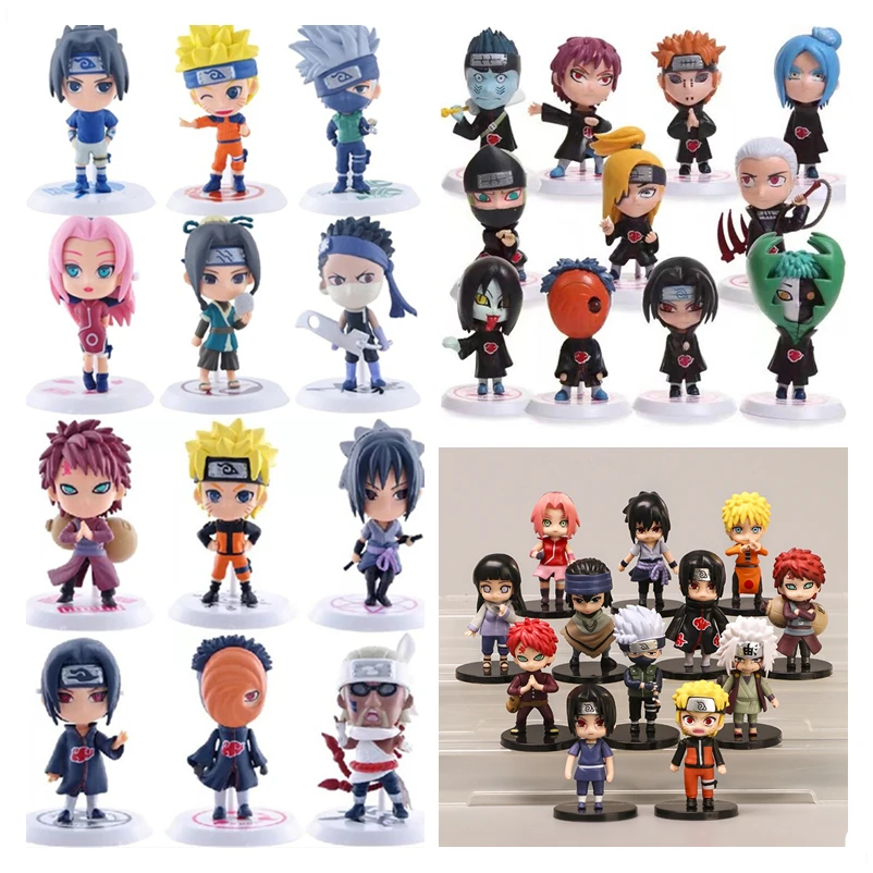 

6 Styles Japan Anime Character Naruto Action Figures Kakashi Sakura Sasuke Itachi Obito Gaara Doll Vinyl PVC Model Gift Toys