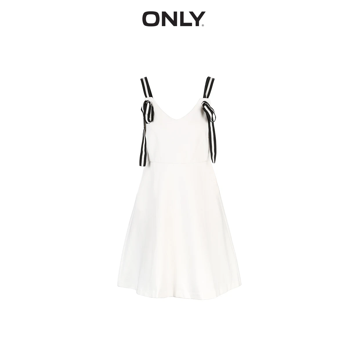 Женское платье с V-образным вырезом и завышенной талией | Женская одежда