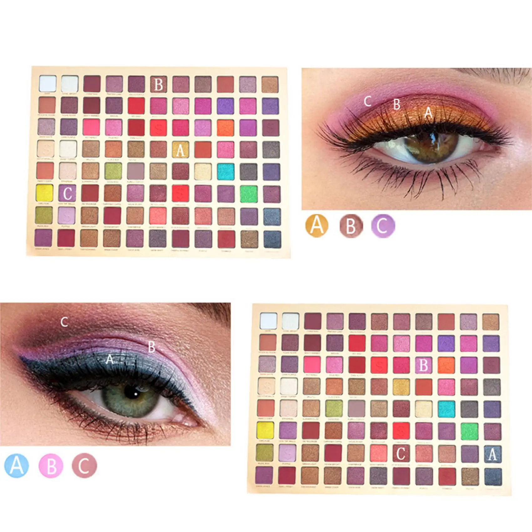 

GLAZZI 88 Colors Eyeshadow Palette Easy to Wear Matte Shimmer Glitter Colorful Pigmented Eye Shadow Cosmetics