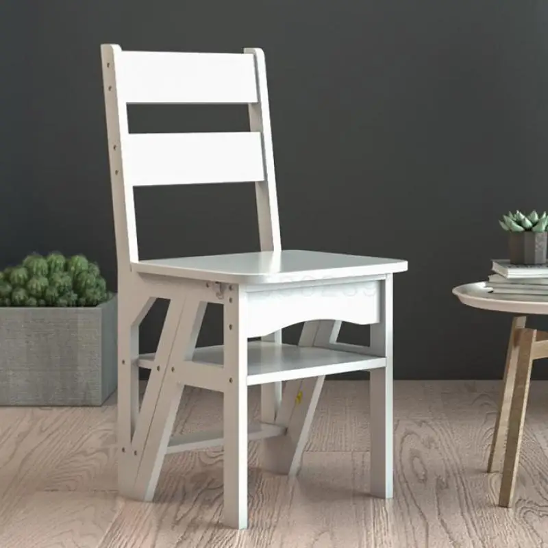 Американский двухцелевой стул для лестницы из твердой древесины