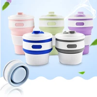 hot folding silicone cup portable silicone telescopic drinking collapsible coffee cup multi function foldable silica mug travel