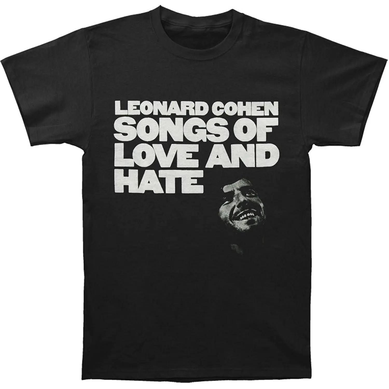 2019 модная летняя Стильная мужская облегающая футболка Leonard Cohen Love And Hate черная 032334