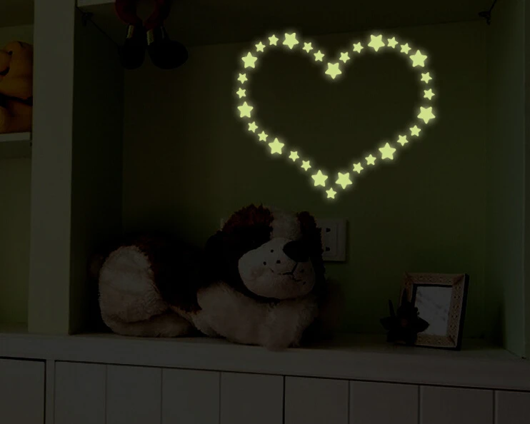 DIY Светящиеся Настенные наклейки ночные звезды флуоресцентные темные настенные