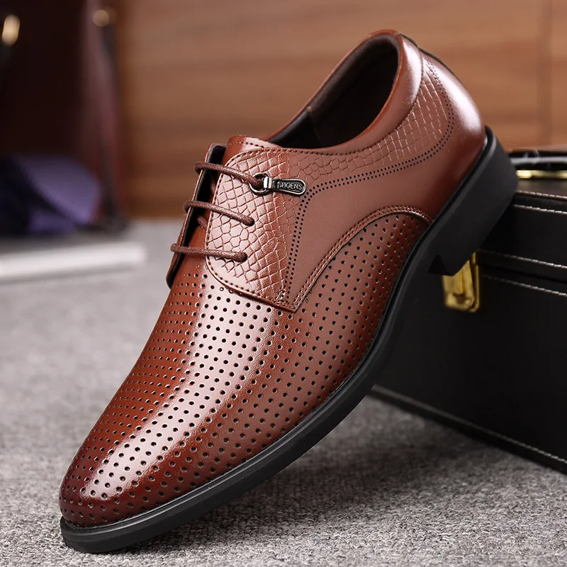 IMAXANNA модные новые мужские туфли из натуральной кожи деловые классические