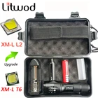 Светодиодный фонарик Litwod z25 8000 Люмен, портативный фонарь для охоты, фонарь, 5 режимов, фонарь для самообороны, L2, масштабируемый ночсветильник