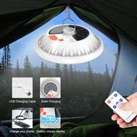 remote control solar camping lamp camping lantern light tent lantern led emergency rechargeable solar power bank for lighting