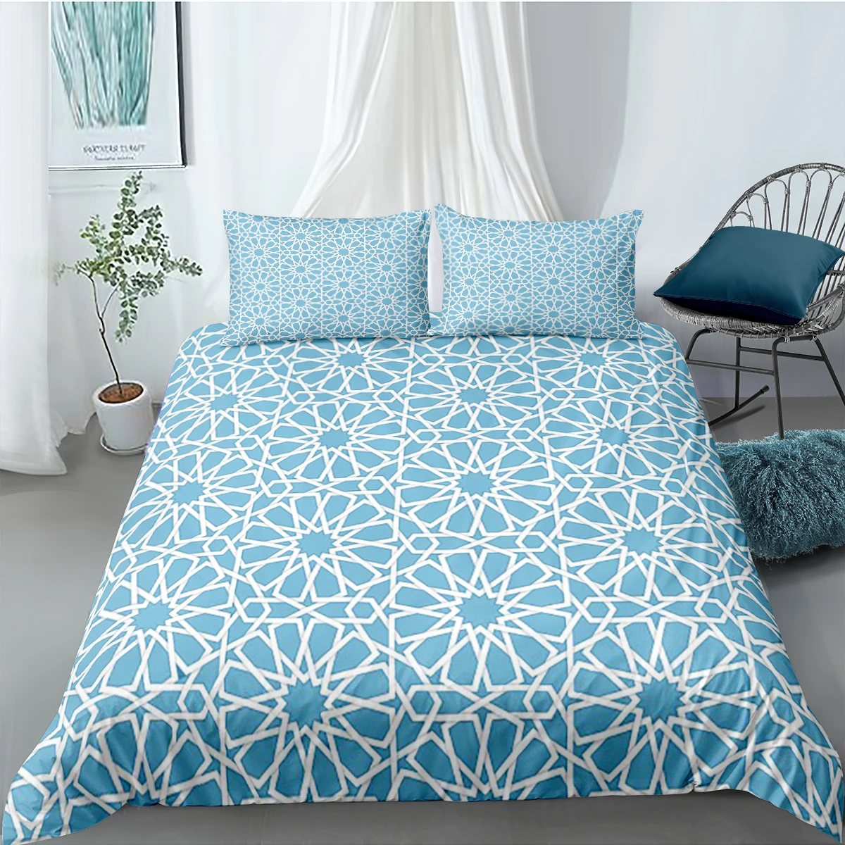 

Home Luxury Duvet Cover Set Creative Pattern Printed Bedding Set Queen King Twin Single Comforter Cover Set With Pillowcases