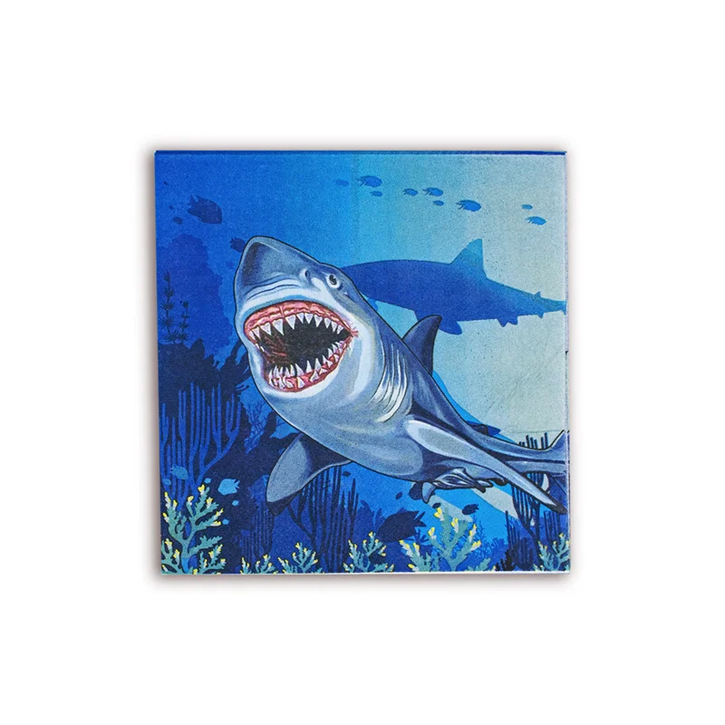 Platos de cumplea&ntilde;os con tem&aacute;tica de tibur&oacute;n para ni&ntilde;os, vasos, servilletas, conjunto de decoraci&oacute;n para fiesta, vajilla desechable para cumplea&ntilde;os, vajilla para fiesta al aire libre-4