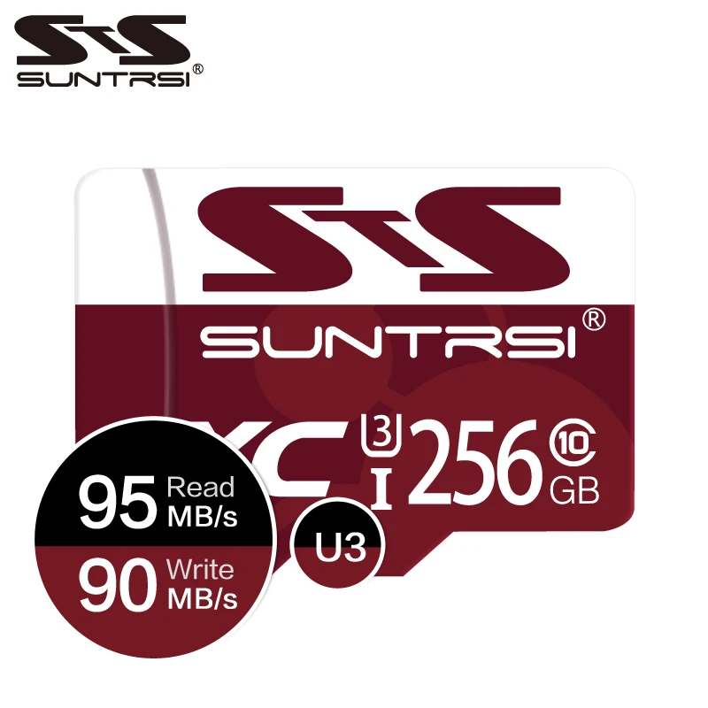 Suntrsi карта памяти 128 ГБ 256 ГБ Micro SD TF карты 64 ГБ 32 ГБ флэш-карта SDHC высокая скорость класс 10 C10 продукт