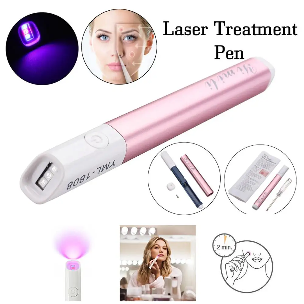 Медицинский синий светильник терапия лазерная обработка ручка акне шрам