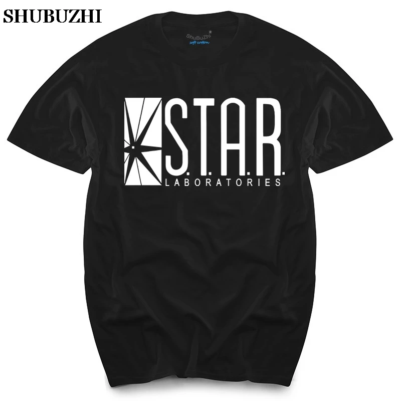 Футболка Star Laboratories из 100% хлопка S.T.A.R. Labs Rampage The Flash бренд shubuzhi футболки|Мужские