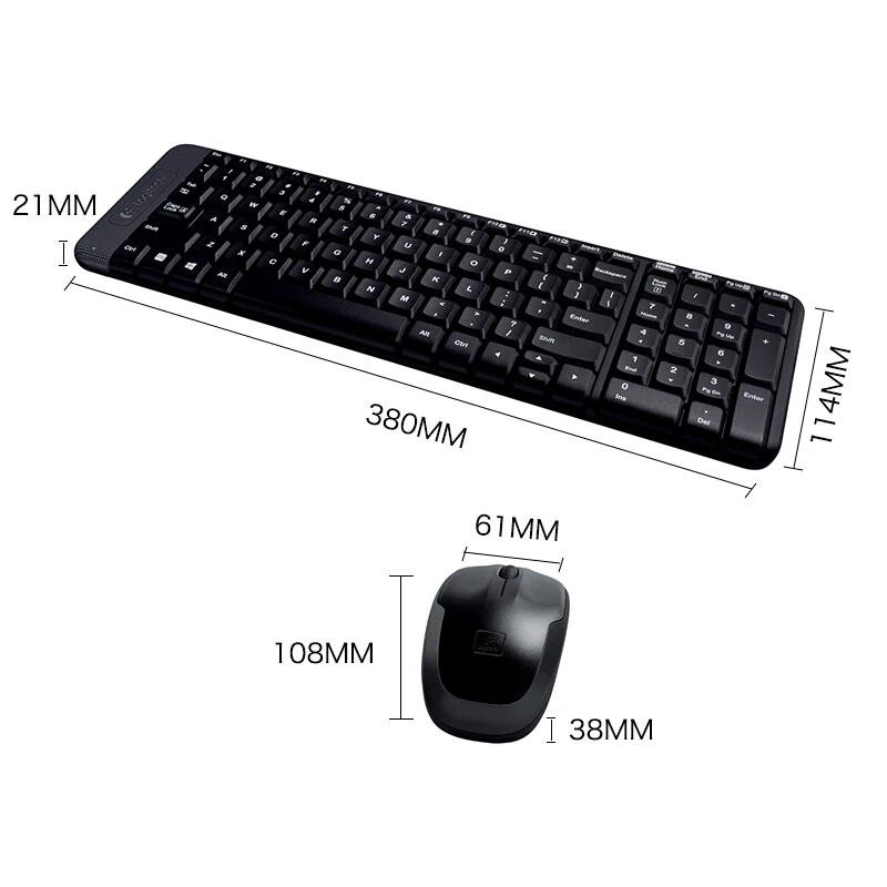 Мышь Logitech MK220 Беспроводная с клавиатурой и мышью 11 клавиш быстрого доступа 1000DPI