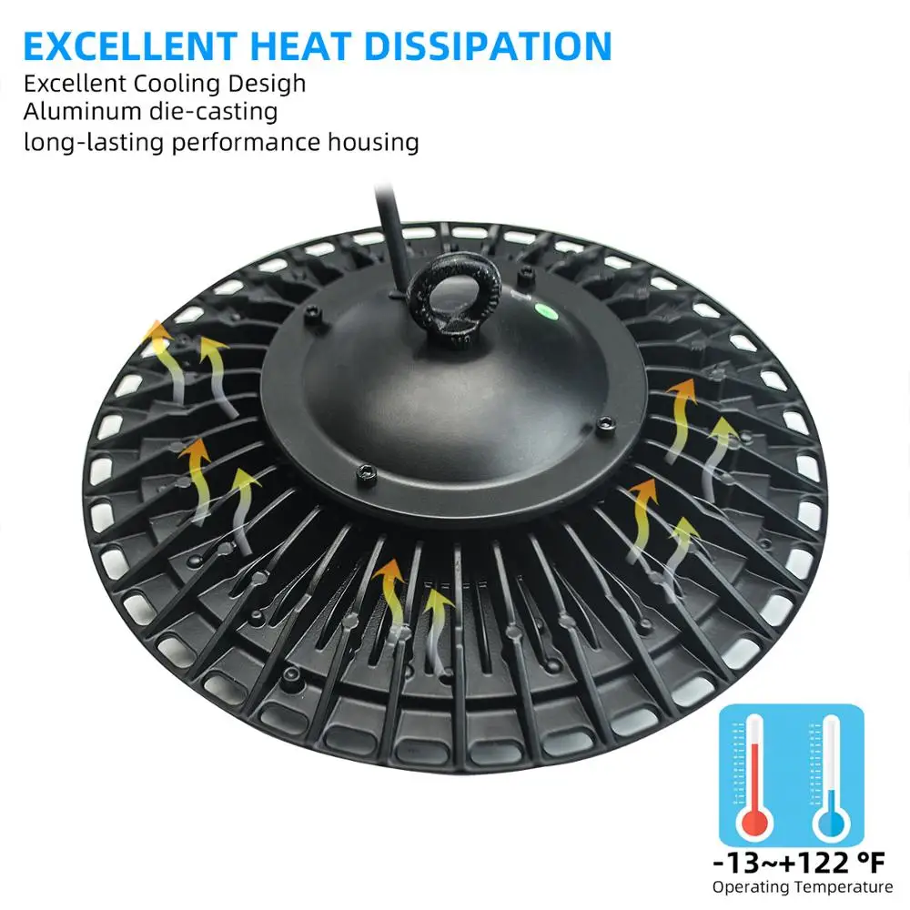 Светодиодный подвесной светильник типа High Bay 100W 150W 110V 5500 яркий белый Водонепроницаемый из IP65 светодиодный