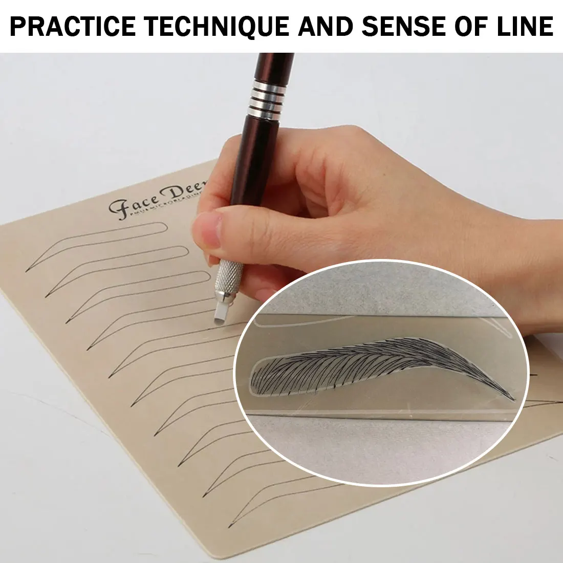 

Hot Sale Eyebrow Practice Skin Double Sided Permanent Microblading Tattoo Makeup Eyebrow Design Training Skin Tattoo Supply