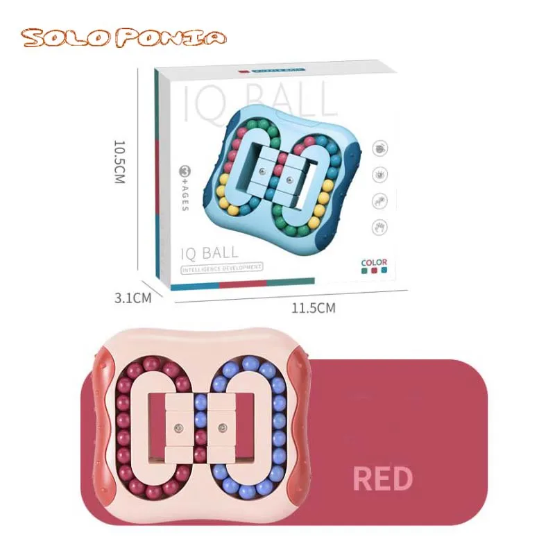 

Magic Square Funny Intelligence Fingertip Educational Magic Cube Bean Puzzle Decompression Rotating Stress Relief Gift Toy 0421