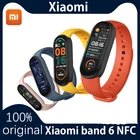 Оригинальный Смарт-браслет Xiaomi Mi Band 6 NFC, фитнес-трекер с AMOLED датчиком насыщения крови кислородом, пульсометром, Bluetooth, водонепроницаемый смарт-браслет 6
