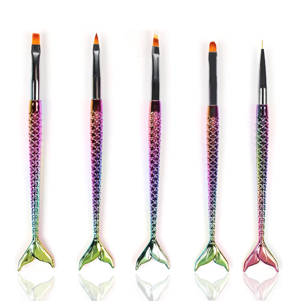 Кисть для дизайна ногтей ANGNYA 5 шт./компл. кисть с кристаллами нанесения точек на