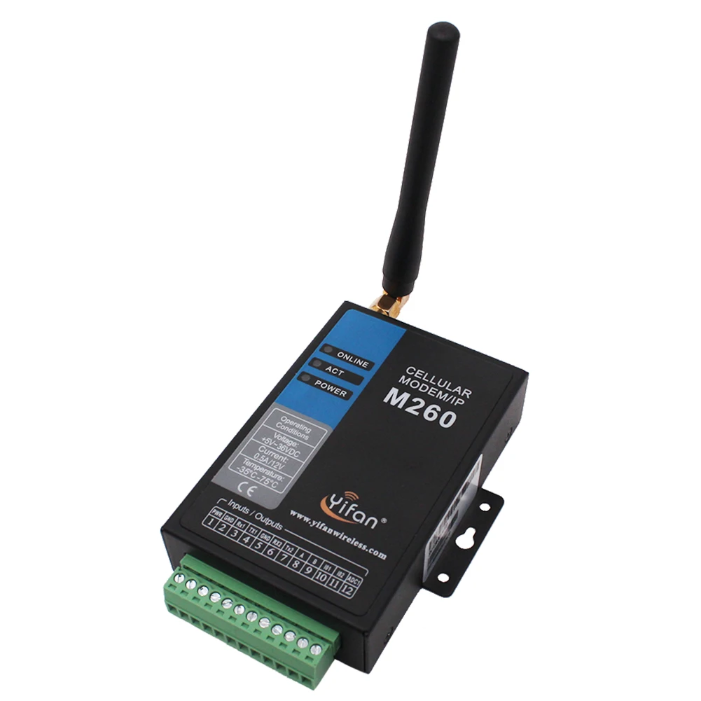 M260 H TCP/IP Modbus RTU RS232 RS485 промышленный 3G модем для PLC AMR SCADA|Модемы| |