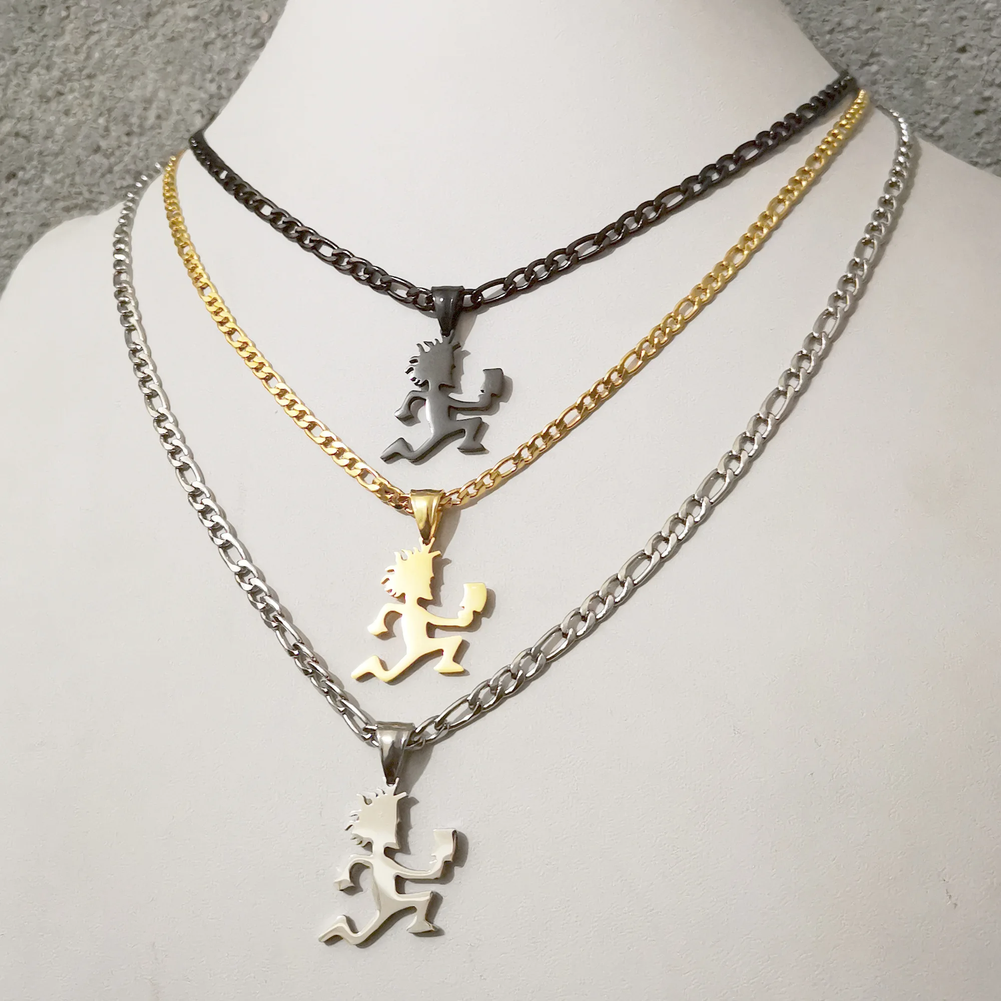 (Стиль мальчика) Подвеска из нержавеющей стали ожерелье с топором маленькое 1