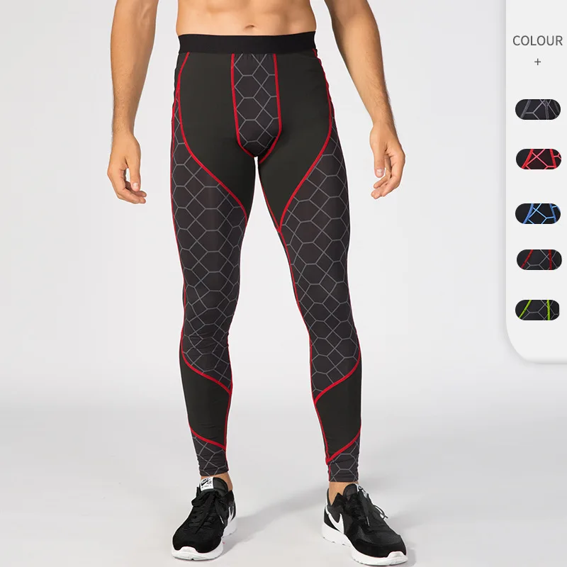 

2021 Sweatpants Men Jogger Bodybuilding Quick Dry Compression Pants Sportswear Fitness Running Training Sport Tights Gym Legging