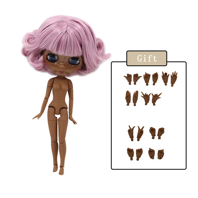 Glossy face 10631003 Ледяная фабрика Blyth кукла Обнаженная соединение тела с ручной набор A& B 1/6 BJD Модная Кукла подходит diy Макияж Специальная цена - Цвет: Glossy face 10631003