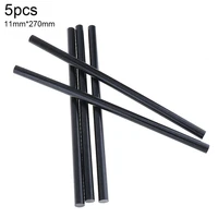 5pcsset 11mm x 270mm black hot melt glue sticks adhesive diy tools for hot melt glue repair alloy accessories
