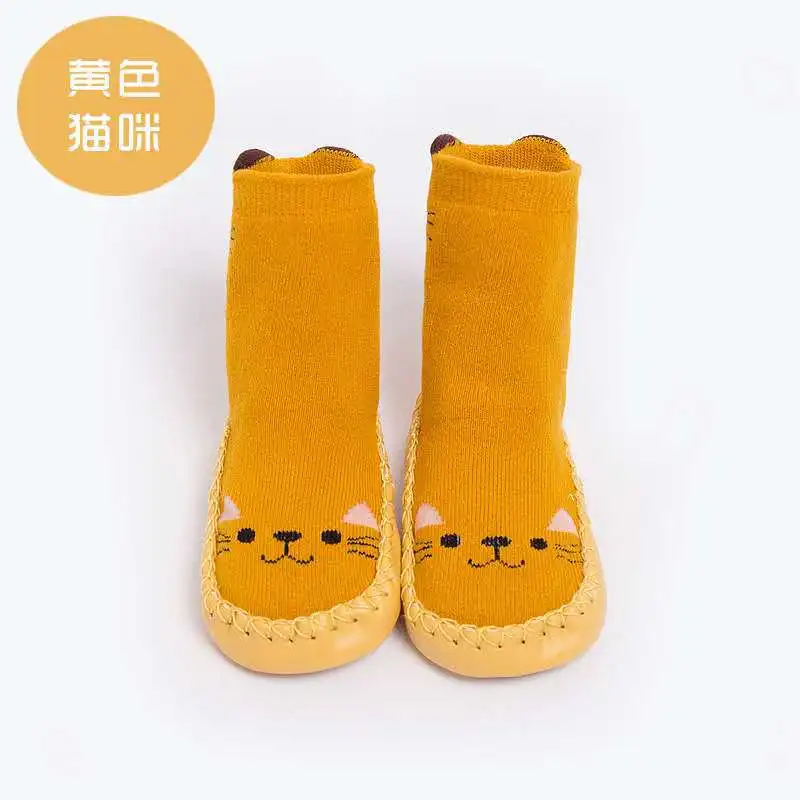 Носки-носки для младенцев зимние хлопковые с резиновой подошвой | Детская одежда