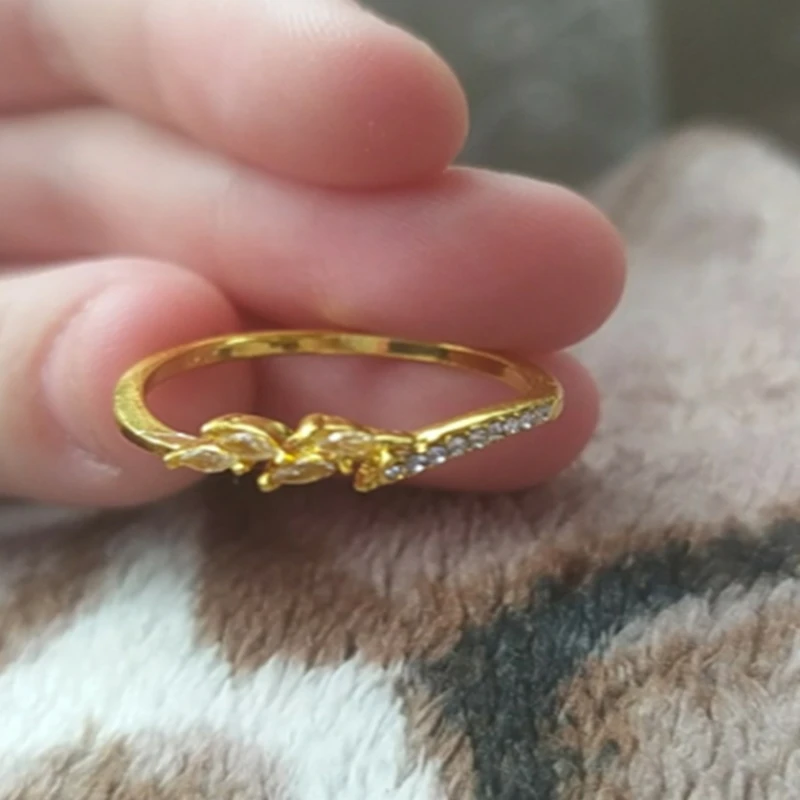 

Fashion Flowers Ring For Women Alloy Branch Rings Diamond Decoration Casual Party Engagement Wedding Ring Jewelry