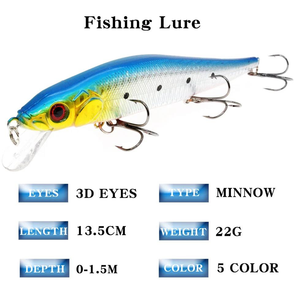 29pcs Mixed Sinking Floating Minnow Fishing Lure Hard Artificial Crank Baits 3D Eyes Wobblers Crankbait treble hooks bass pesca | Спорт и