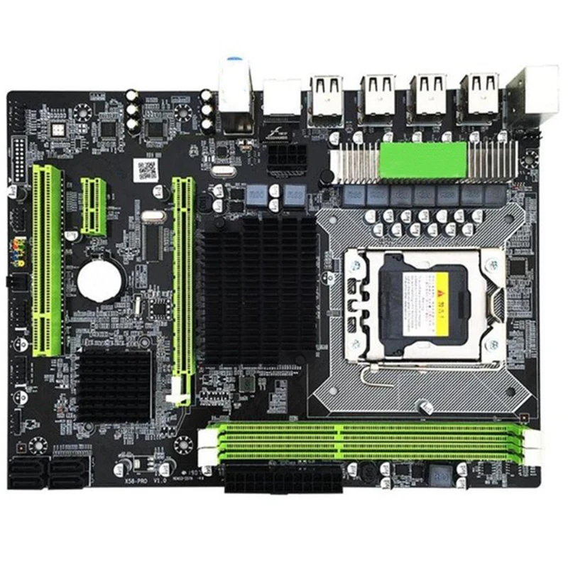 X58 Pro Lga 1366 гнездо для рабочего стола материнской платы с Ddr3 E5502 L5506 W3503 Ec3539 Lc3528 2Xddr3