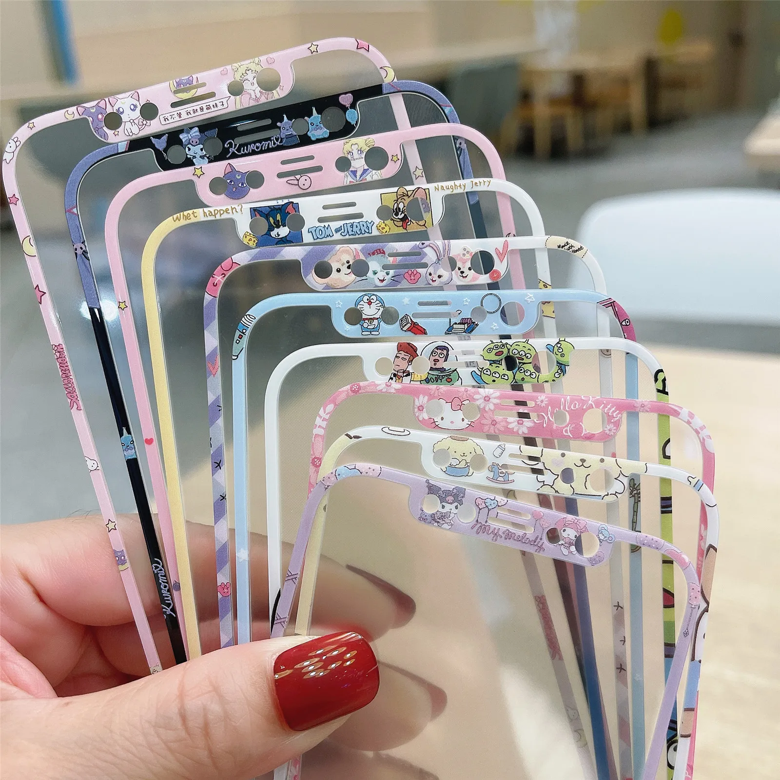 

Disney StellaLou Duffy is suitable for iphone 12 full screen cover tempered glass film cute cartoon for iphone12promax film XR