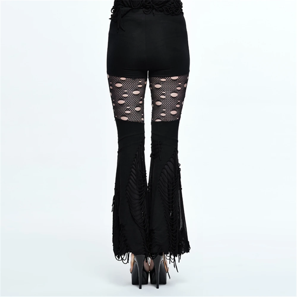 Женские кружевные брюки-клеш Devil Fashion в стиле панк-рок | Женская одежда