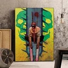 Постер на холсте с изображением бензопилы, человек, макима, настенное художественное анимационные изображения, декор для гостиной, спальни, домашнее украшение