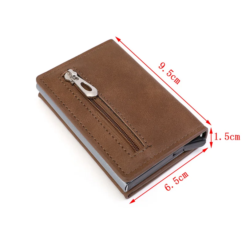 2021 new mens leather wallet rfid anti magnetic short credit card holder wallet with organizer coin pocket money clips free global shipping