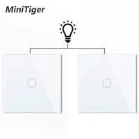 minitiger eu 1 gang 2 way wall light controller smart home automation touch switch switch waterproof and fireproof 2pcspack