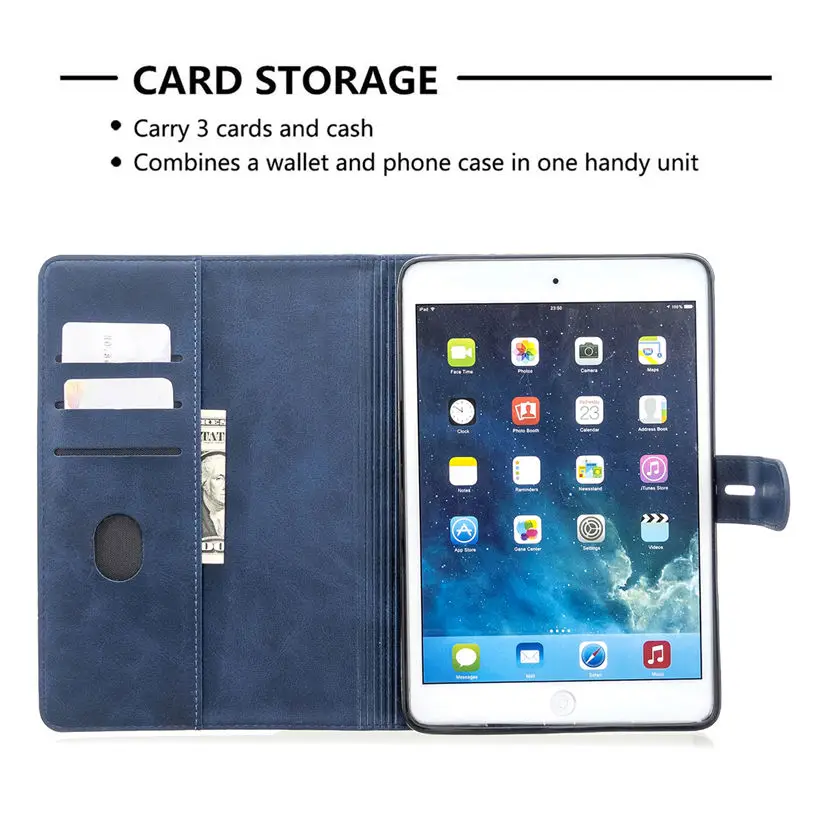 

For iPad mini 1 2 3 4 5 2019 Smart Case Cover For iPad mini 5 mini 4 mini 3 mini 2 Funda Protective PU leather Stand Shell Capa