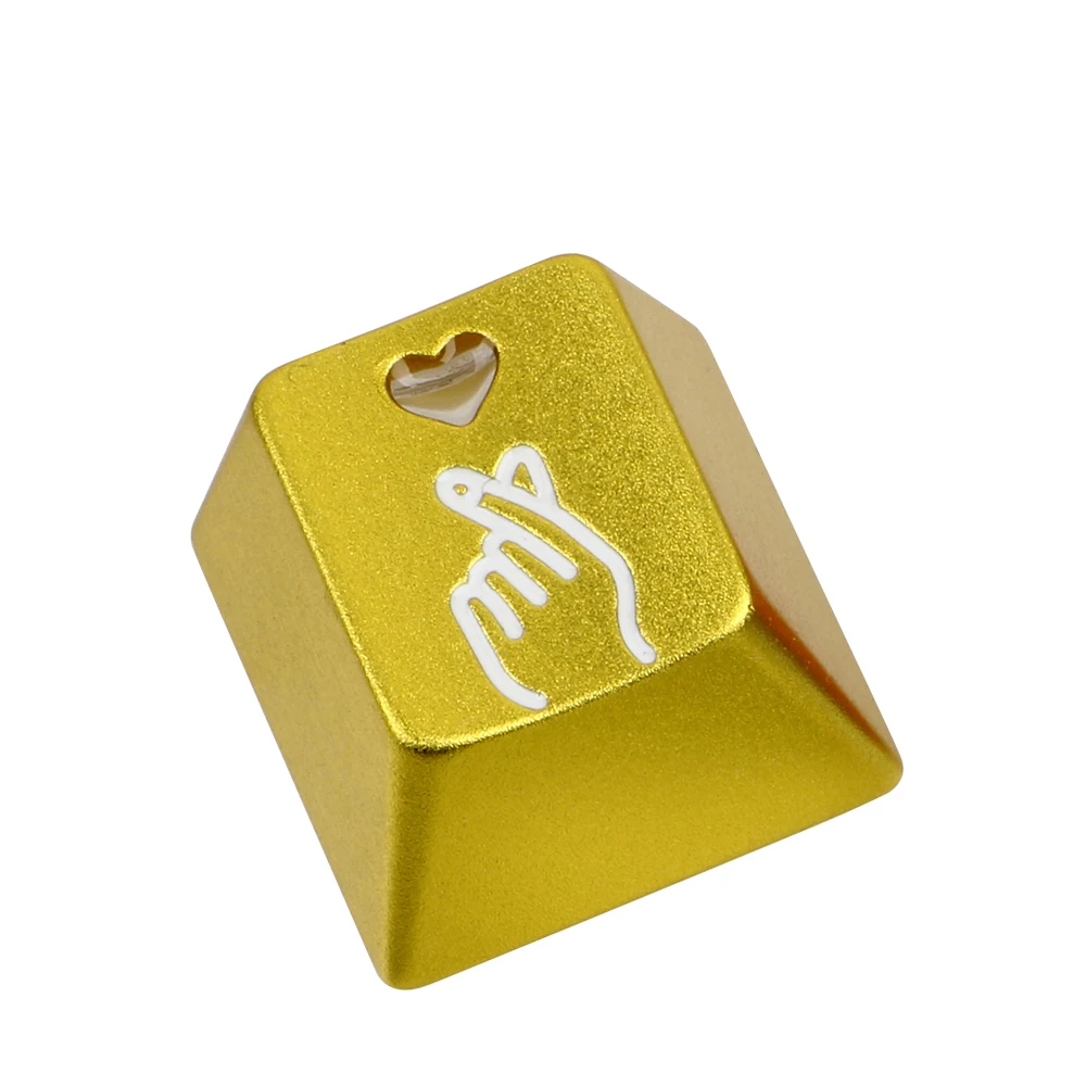 

1pc Aluminum alloy anode Than heart key cap personality game machine key caps mechanical keyboard Esc creativity keycap