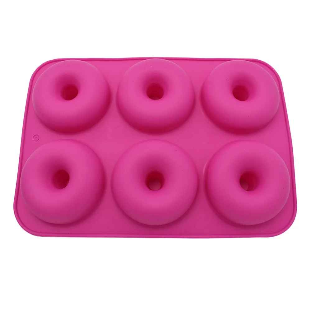 

6-cavity Silicone Donut Baking Pan Non-stick Mold Dishwasher Decoration Tools Jelly And Candy 3d Mold Diy Fast delivery