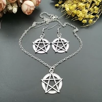 supernatural pentagram necklace retro pentagram black pendant necklace women fashion jewelry accessories