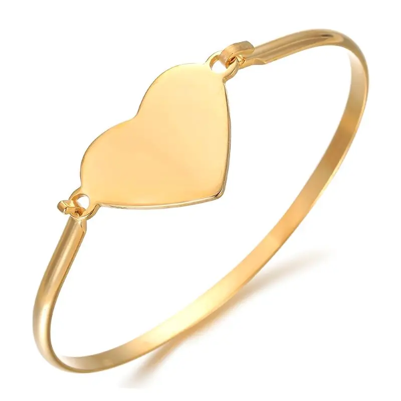 3 мм тонкий очаровательный браслет из нержавеющей стали в форме сердца Подвески