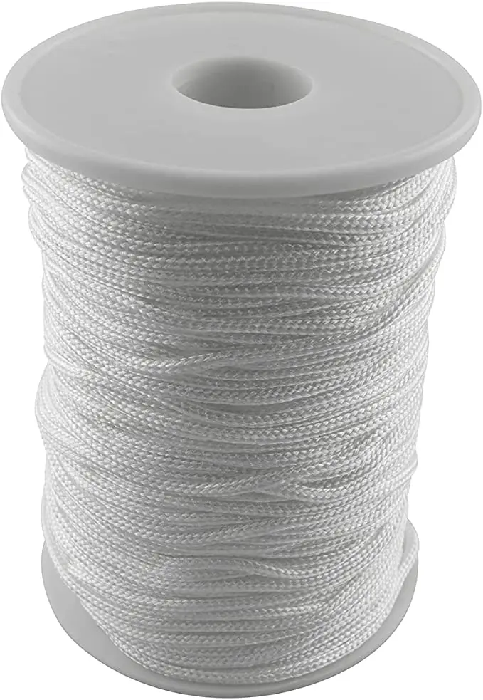 

2mm Braided Shade Roller Blinds Cord White Pull String Rope, Blinds Lifting Rope, Braided Lift Shade Cord for Aluminum Blind