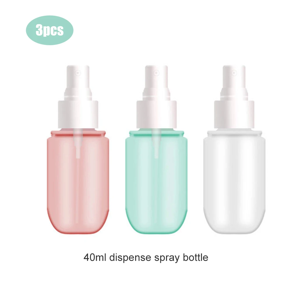 

3Pcs 40ml Refillable Spray Bottle Clear Perfume Shampoo Lotion Bottles Travel Cosmetic Liquid Press Pump Spray Bottles Brand New