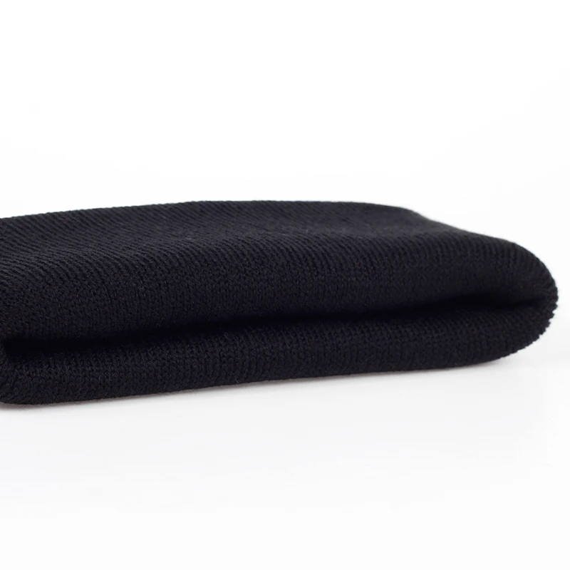 

Autumn Winter Hats for Men Stranger Beanie Knitted Hat Solid Black Hip Hop Knitted Hat Cap Costume Accessory Ski Warm Bonnet Cap