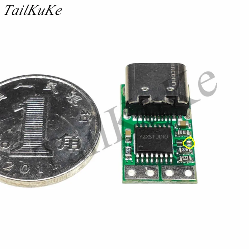 ZY12PDS Type C детектор для быстрой зарядки с USB разъемом поворотом PD2.03.0|Запчасти