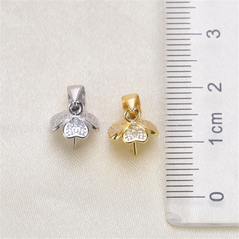 

DIY Pendant base connection Discovery of Jewelry Making Only Pendant Fitting S925 Sterling silver , No Pearl No Chain